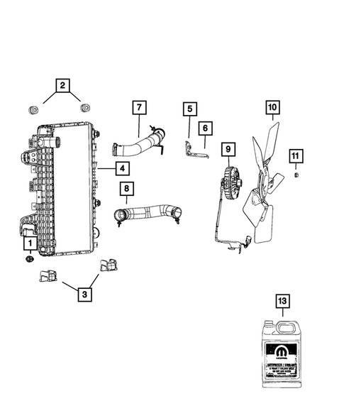 Radiator and Related Parts; Charge Air Cooler for 2020 Ram 2500 #2