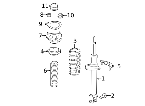 Struts & Components for 2020 INFINITI Q50 #3