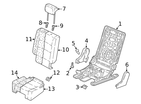 Rear Seat Components for 2019 Volkswagen Tiguan #5