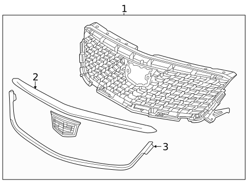 Grille & Components for 2025 Cadillac CT4 #1