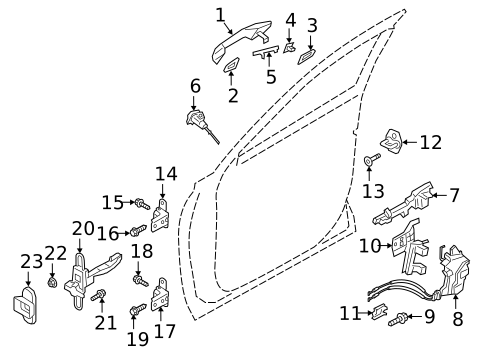 Lock & Hardware for 2023 Hyundai Palisade #0