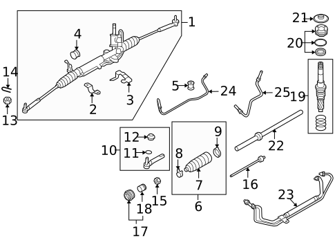 Steering Gear & Linkage for 2012 Subaru Forester #0