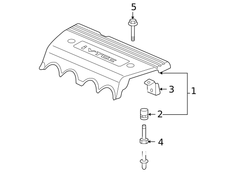 Engine Appearance Cover for 2008 Honda Accord #1