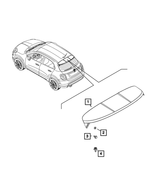 Moldings and Ornamentation for 2022 Fiat 500X #1