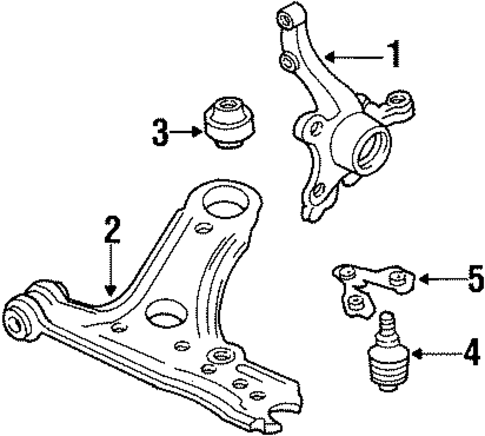 Suspension Components for 1996 Volkswagen Jetta #1