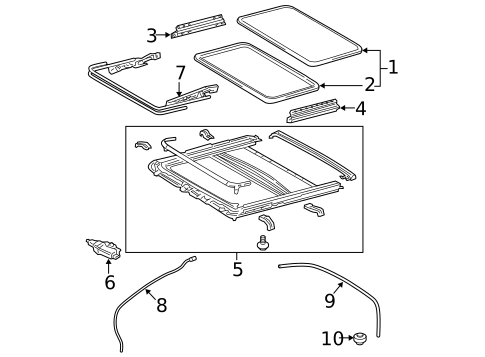 Sunroof for 2009 Toyota Avalon #1