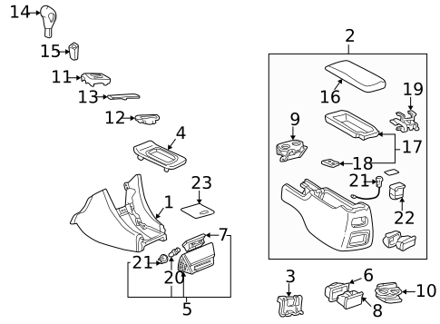 Center Console for 1999 Lexus ES300 #0