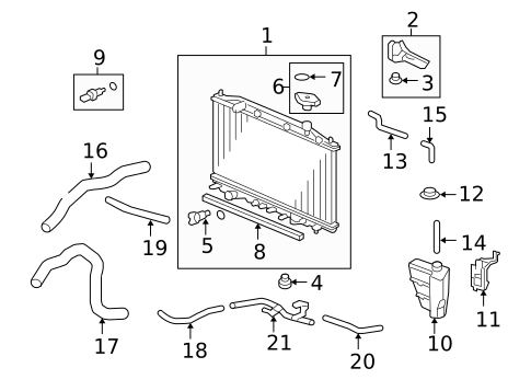Radiator & Components for 2008 Honda Accord #0