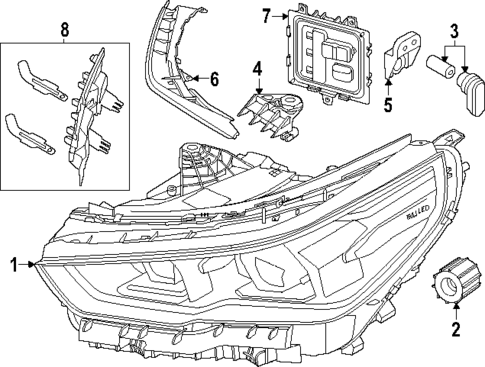 Headlamp Components for 2024 BMW i5 #0
