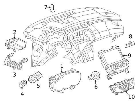 Instrument Panel for 2016 Buick LaCrosse #1