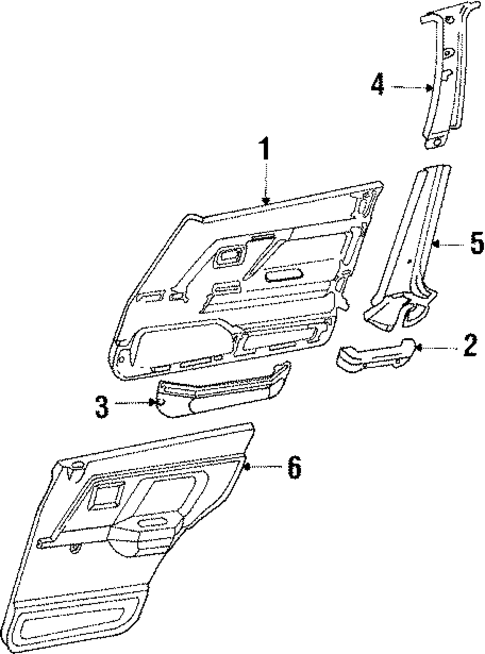 Pillar & Door Trim for 1986 Mazda 323 #0