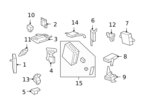 Headlamp Components for 2012 Lexus LS460 #1