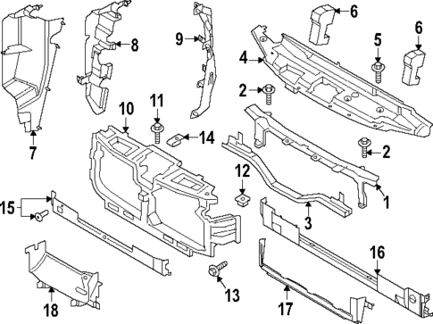 Radiator Support for 2024 Ford F-350 Super Duty #0
