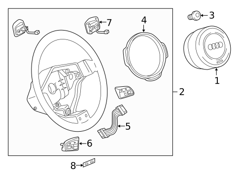 Steering Wheel & Trim for 2017 Audi A5 Quattro #0
