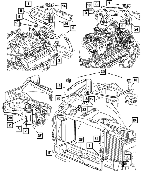 Air Conditioner and Heater Plumbing for 2005 Dodge Ram 1500 #0