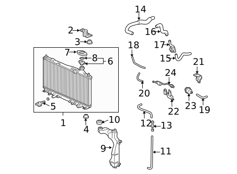 Radiator & Components for 2003 Honda Civic #2