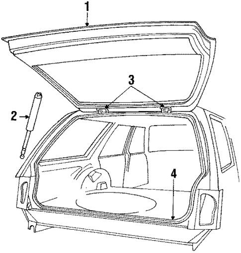 Lift Gate for 1986 Mercury Marquis #0