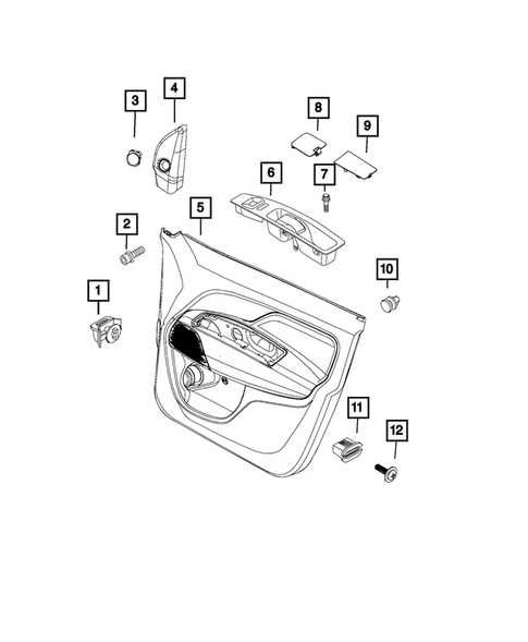 Door Trim Panels-Front and Rear for 2015 Ram ProMaster City #1