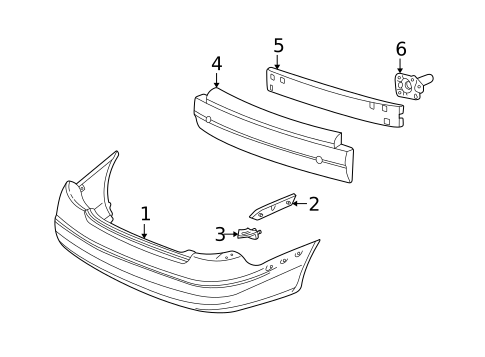 Bumper & Components - Rear for 2005 Ford Taurus #1