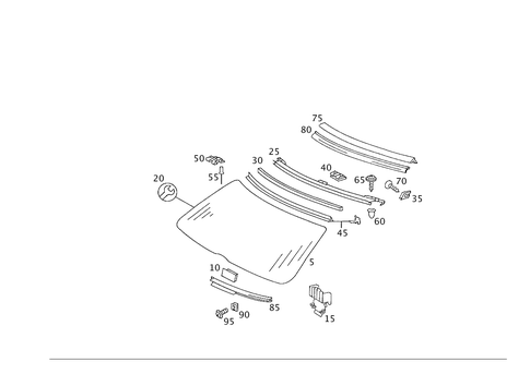 Windshield for 1993 Mercedes-Benz 600SL #0