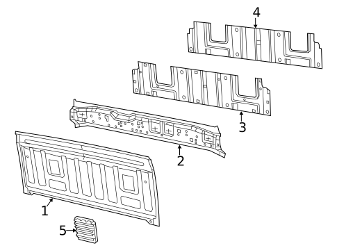 Back Panel for 2016 Ram 3500 #1