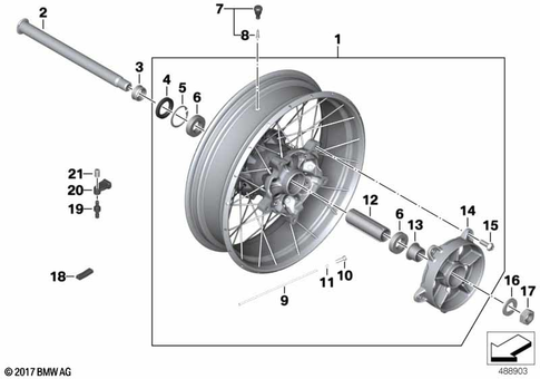 Wheels with Bearings for 2019 BMW-Motorrad F 850 GS Adventure #0