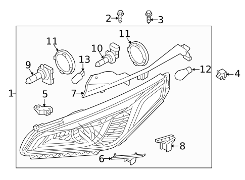 Headlamp Components for 2017 Hyundai Sonata #0