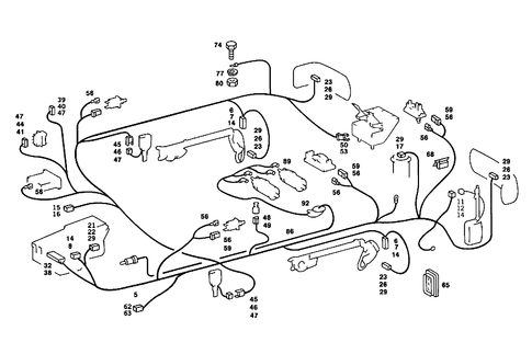 Tail Lamp Cable Harness and Fuel Pump Cable for 1988 Mercedes-Benz 560SEC #1