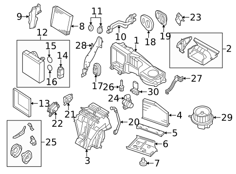 Evaporator & Heater Components for 2015 Volkswagen Golf #25