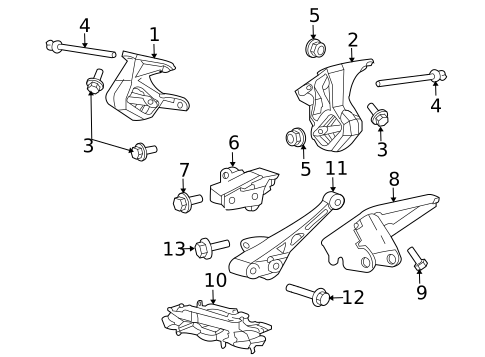 Engine & Trans Mounting for 2009 Mitsubishi Raider #0