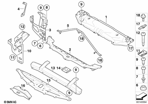 Front Body for 2005 BMW 545i #4