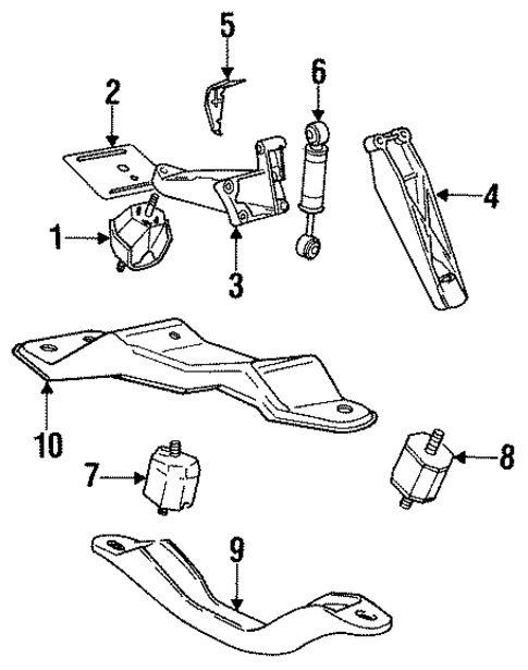 Engine Mounting for 1985 BMW 325e #0