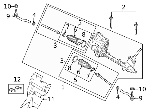 Steering Gear & Linkage for 2014 Lincoln MKZ #0