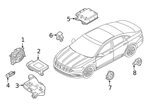Air Bag Components for 2022 Volkswagen Jetta #1