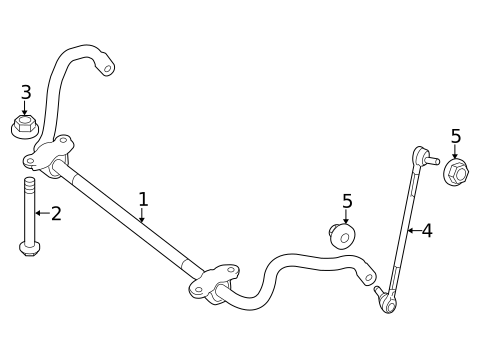 Stabilizer Bar & Components for 2016 Mercedes-Benz E550 #0