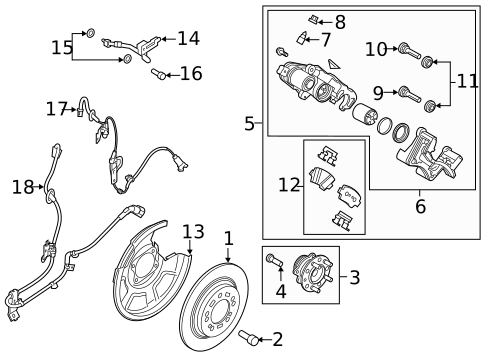 Brake Components for 2018 Hyundai Sonata #0