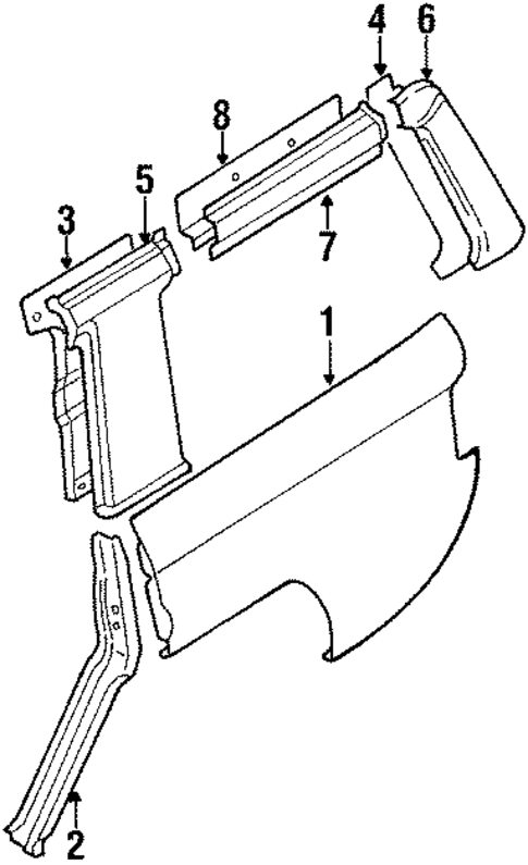 Quarter Panel & Components for 1988 Isuzu Trooper #1