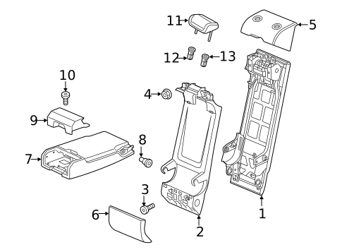 Rear Seat Components for 2022 Audi S7 Sportback #1