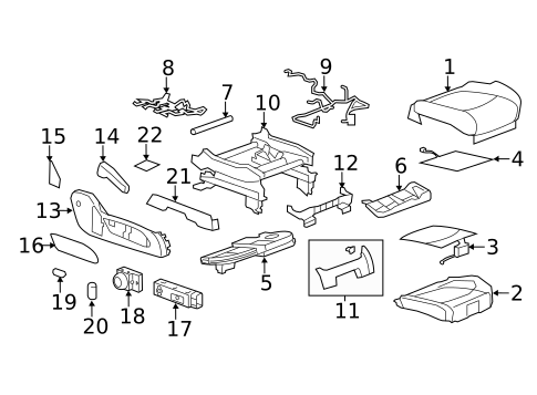 Air Bag Components for 2008 GMC Acadia #2