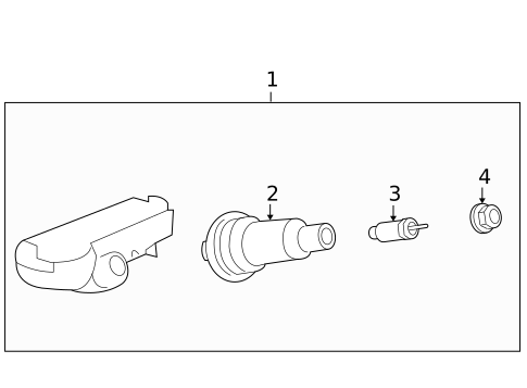 Tire Pressure Monitor Components for 2007 Cadillac Escalade EXT #1