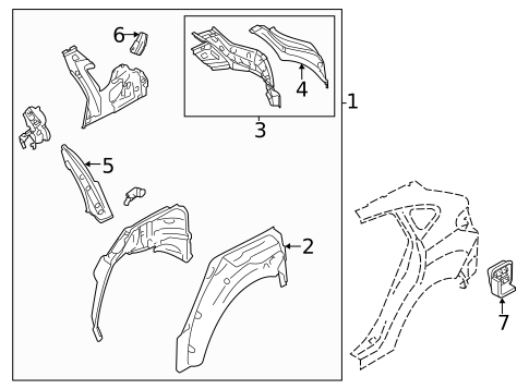 Inner Structure for 2023 Subaru Crosstrek #1