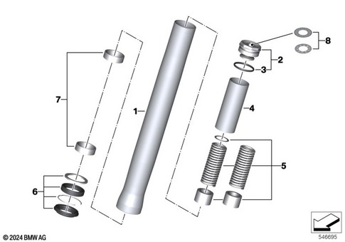 Telescopic Forks, Telelever for 2022 BMW-Motorrad S 1000 R #3