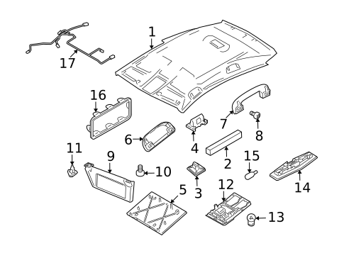 Interior Trim - Roof for 2008 Saturn Astra #0