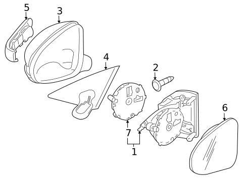 Outside Mirrors for 2009 Mercedes-Benz CLS63 AMG #0