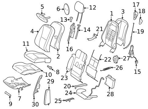 Front Seat Components for 2009 Mercedes-Benz CL 550 #1