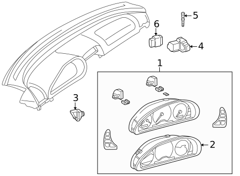 Cluster & Switches for 2002 Mercedes-Benz CLK 55 AMG® #0