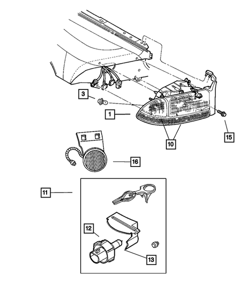 Lamps - Front, Rear and Courtesy for 2003 Dodge Dakota #0