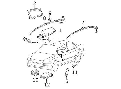 Air Bag Components for 2001 Volkswagen Passat #0