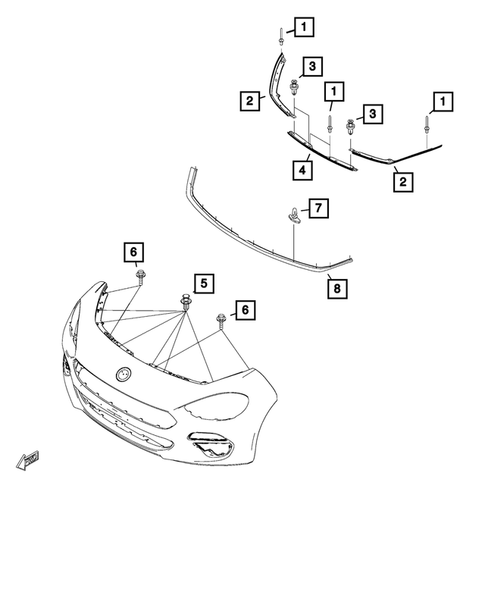 Front Bumper and Fascia for 2019 Fiat 124 Spider #2