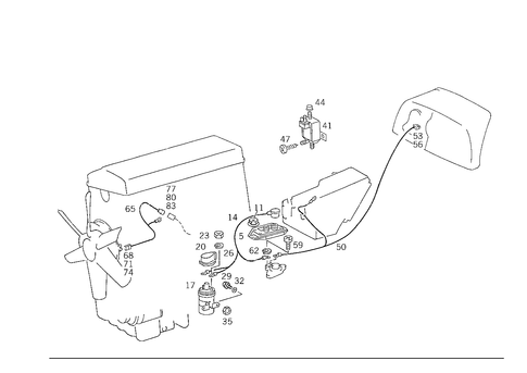 Ignition System and Cable Harness for Tachometer and Fan for 1984 Mercedes-Benz 300D #0